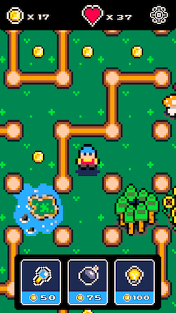 Pixel Maze Forest level